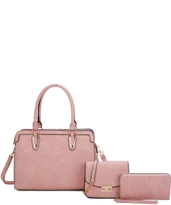Fashion Top Handle 3-in-1 Satchel LF22506T3 PINK